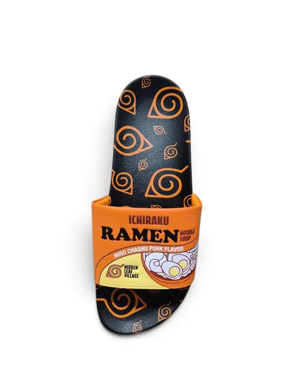 Naruto Shippuden Ichiraku Ramen Soup Slide Sandals Men's Size 7 Sport Orange